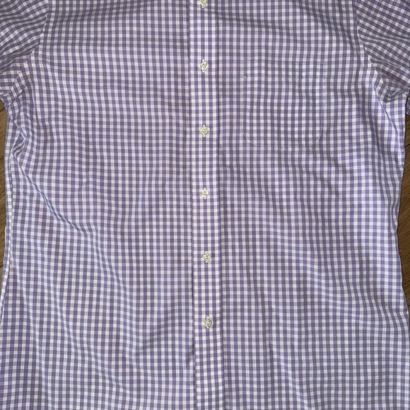 Brooks Brothers Lavender Checkered Button Down Shirt - Picture 3 of 5